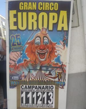 Cartel anunciador del circo. HOY