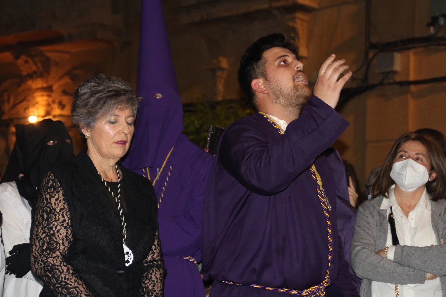 Celebración de las procesiones del Jueves Santo en Campanario. 