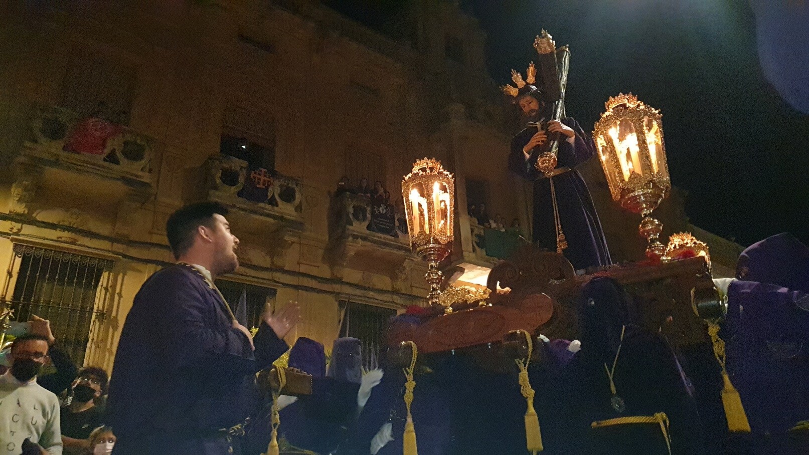 Celebración de las procesiones del Jueves Santo en Campanario. 