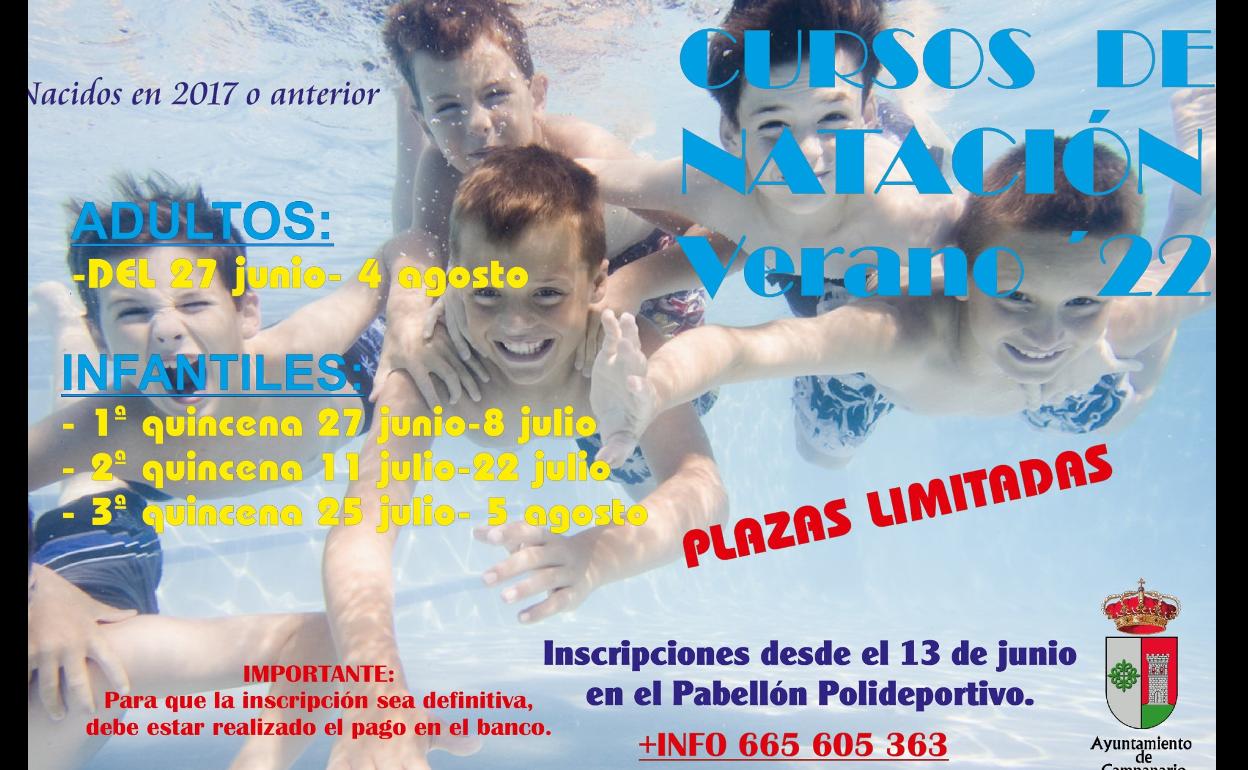 Los cursos de natación abren su plazo de inscripción el 13 de junio