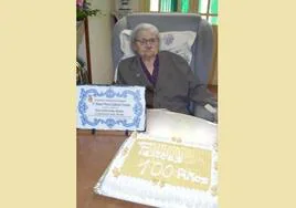 Josefa Gómez, 'Josefita la comadrona', el día de su 100º cumpleaños