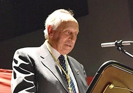 Bartolomé Díaz Díaz agradece la concesión del título de Hijo Predilecto de Campanario.
