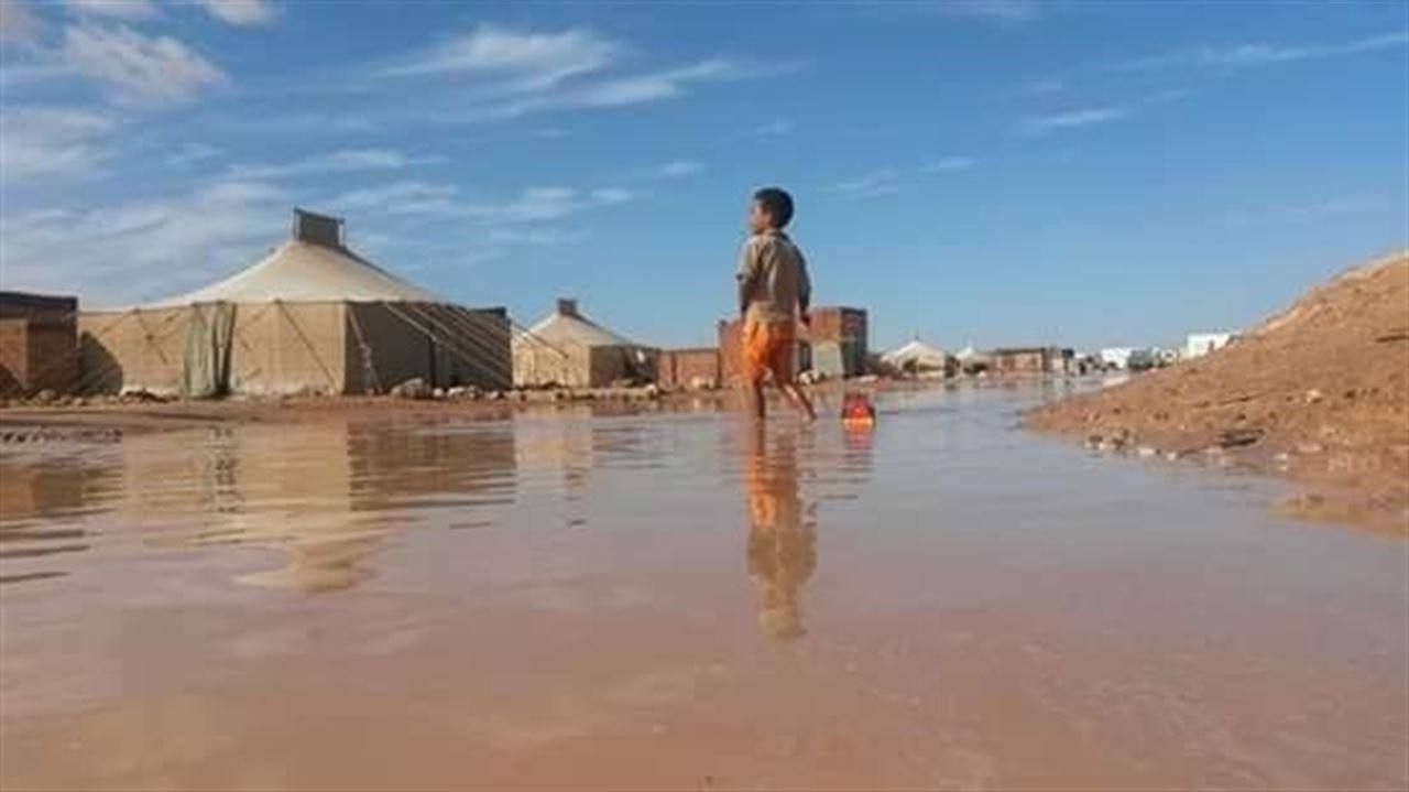Así han quedado los campamentos de refugiados saharauis tras las últimas lluvias. 