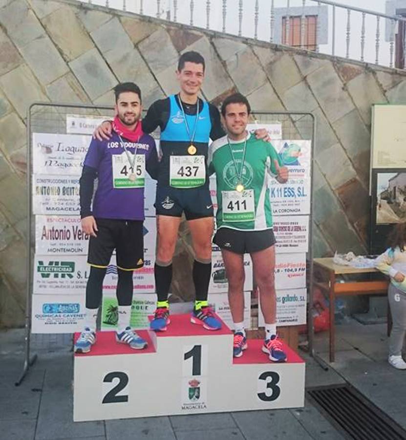 Los dos campanarienses, Javi y Raúl, que fueron primero y tercero en Magacela. 