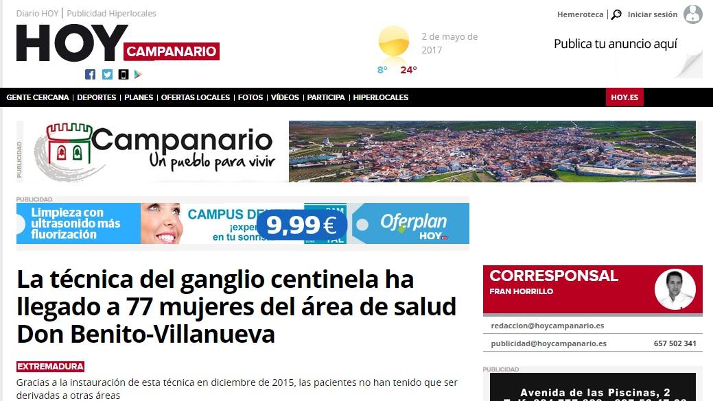 La versión digital de HOY CAMPANARIO cierra el mes de abril con récord de visitas