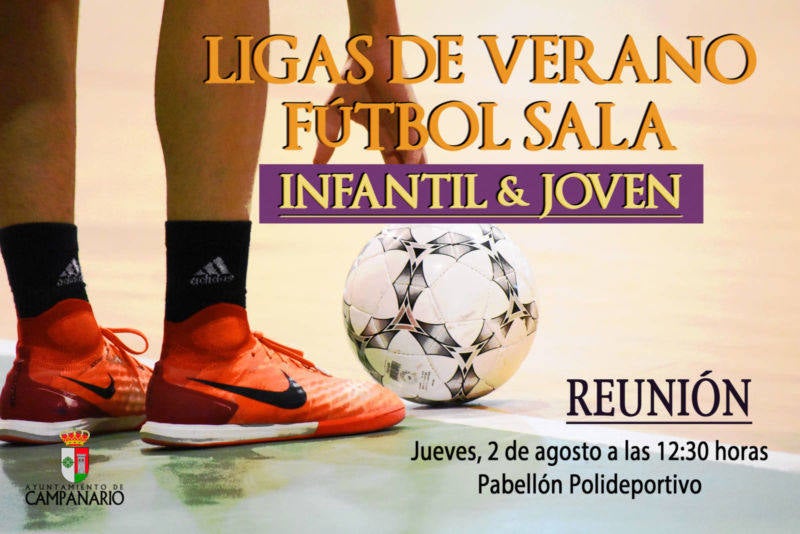 Reunión para perfilar las ligas de fútbol sala de verano, este jueves