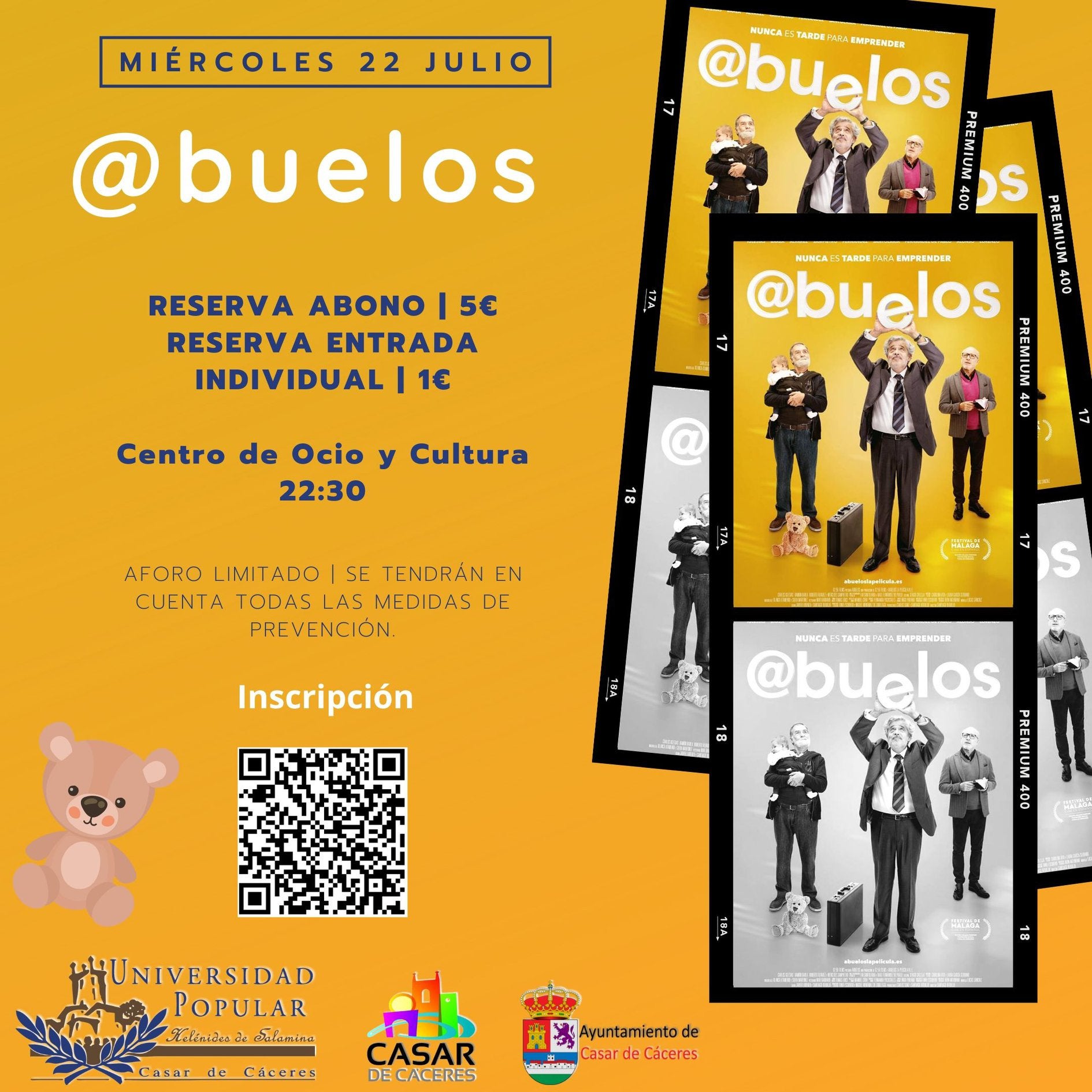 La comedia 'Abuelos' llega esta noche al Centro de ocio y cultura