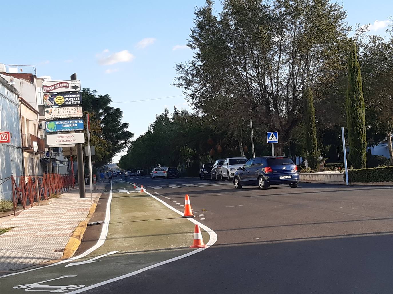 El nueco carril bici conecta el Paseo de Extremadura con el Camino Escolar Seguro del Ejido de Abajo. 