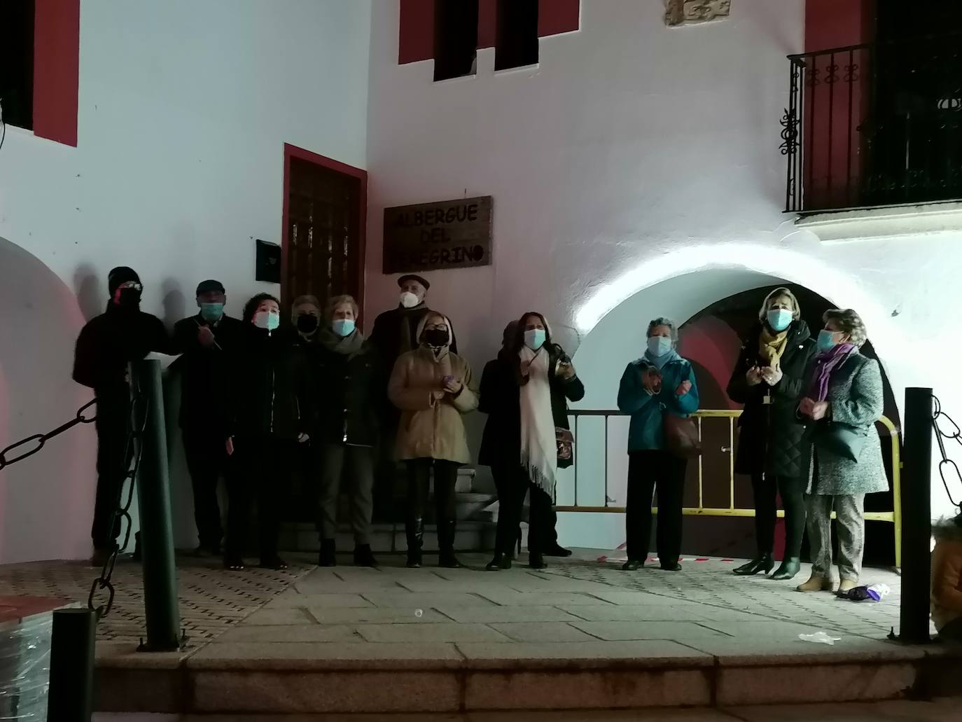 Integrantes de la coral, los primeros en cantar a la Navidad en el municipio. 