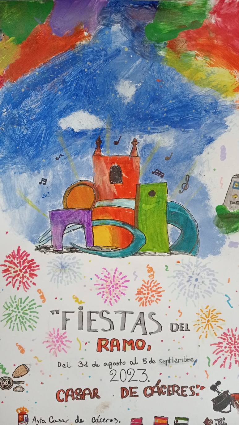 Imagen principal - Montserrat Barrantes y Alejandro Villa, ganadores del concurso de carteles del Ramo 2023