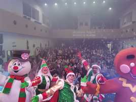 Fiesta de la Navidad, ayer, en la casa de cultura.