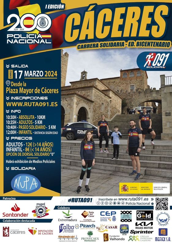 La I Carrera Solidaria 'Ruta 091' ayudará a asociados de NUPA, entre ellos, dos niños casareños