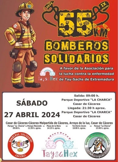 El plazo para inscribirse en la IX Ruta de 55 kilómetros de los bomberos solidarios finaliza el día 25