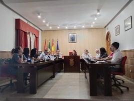 Momento del debate en el pleno extraordinario celebrado ayer.