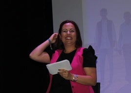 Marta Jordán, justo el día en el que auguró que se convertiría en la primera mujer alcaldesa de Casar de Cáceres.