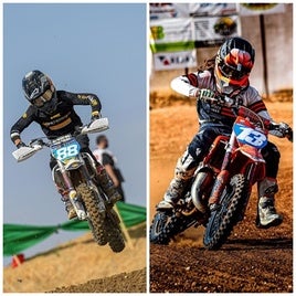 Mario Tovar, con el dorsal 88, y Alba Sánchez con el 13.