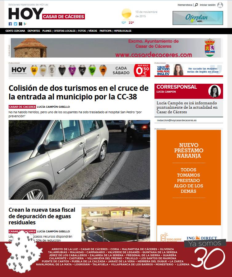 HOY Casar de Cáceres renueva su web