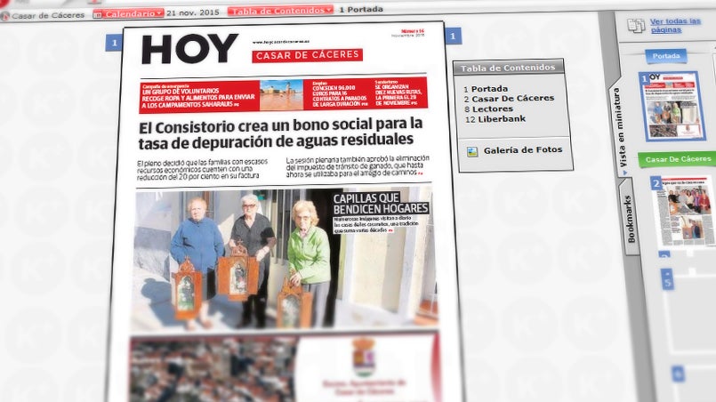 Aspecto que presenta la plataforma