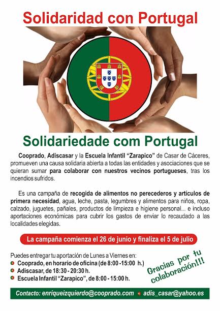 Casar se moviliza para ayudar a Portugal