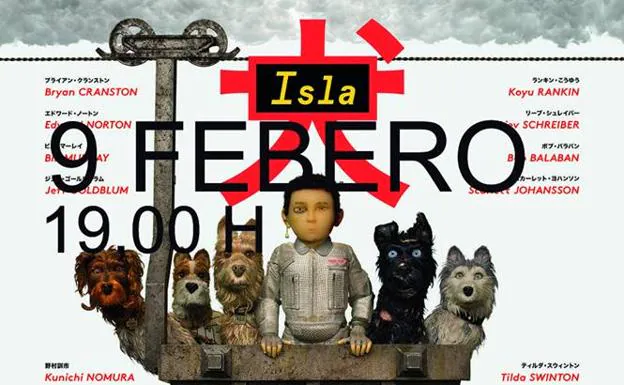 El auditorio del Centro Cultural acoge este sábado la proyección de la película 'Isla de perros'