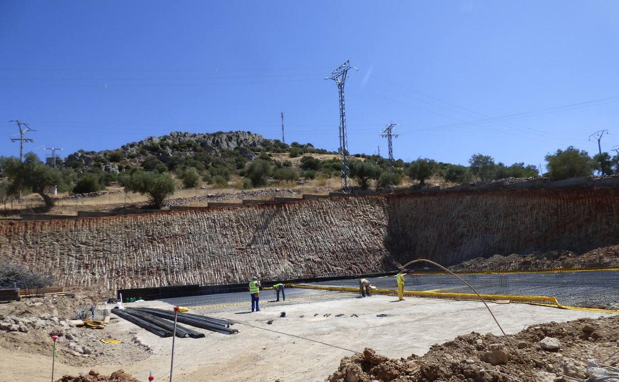 Estado actual de las obras del nuevo depósito 