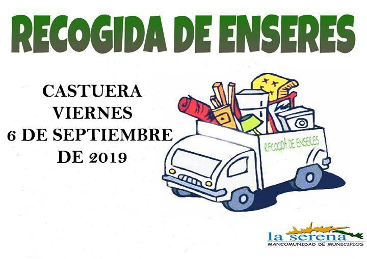 Cartel recogida de enseres