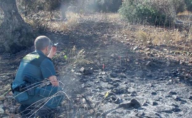 La Guardia Civil investigó a un vecino de Monterrubio de la Serena por un delito de incendio forestal