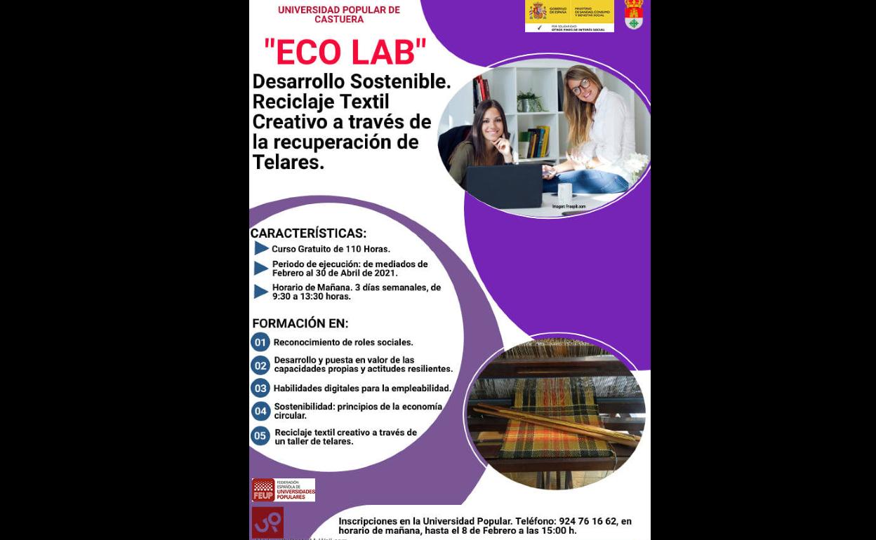La Universidad Popular oferta un curso de 'Reciclaje Textil Creativo'