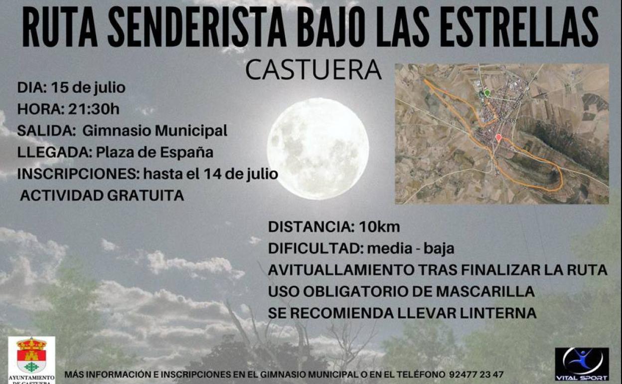 Cartel ruta 'Bajo las estrellas' 