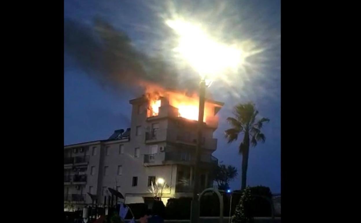 Imagen del incendio 
