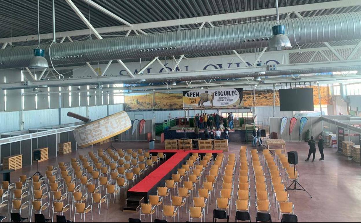 El pabellón de esposiciones del Salón Ovino donde se celebrará el evento 