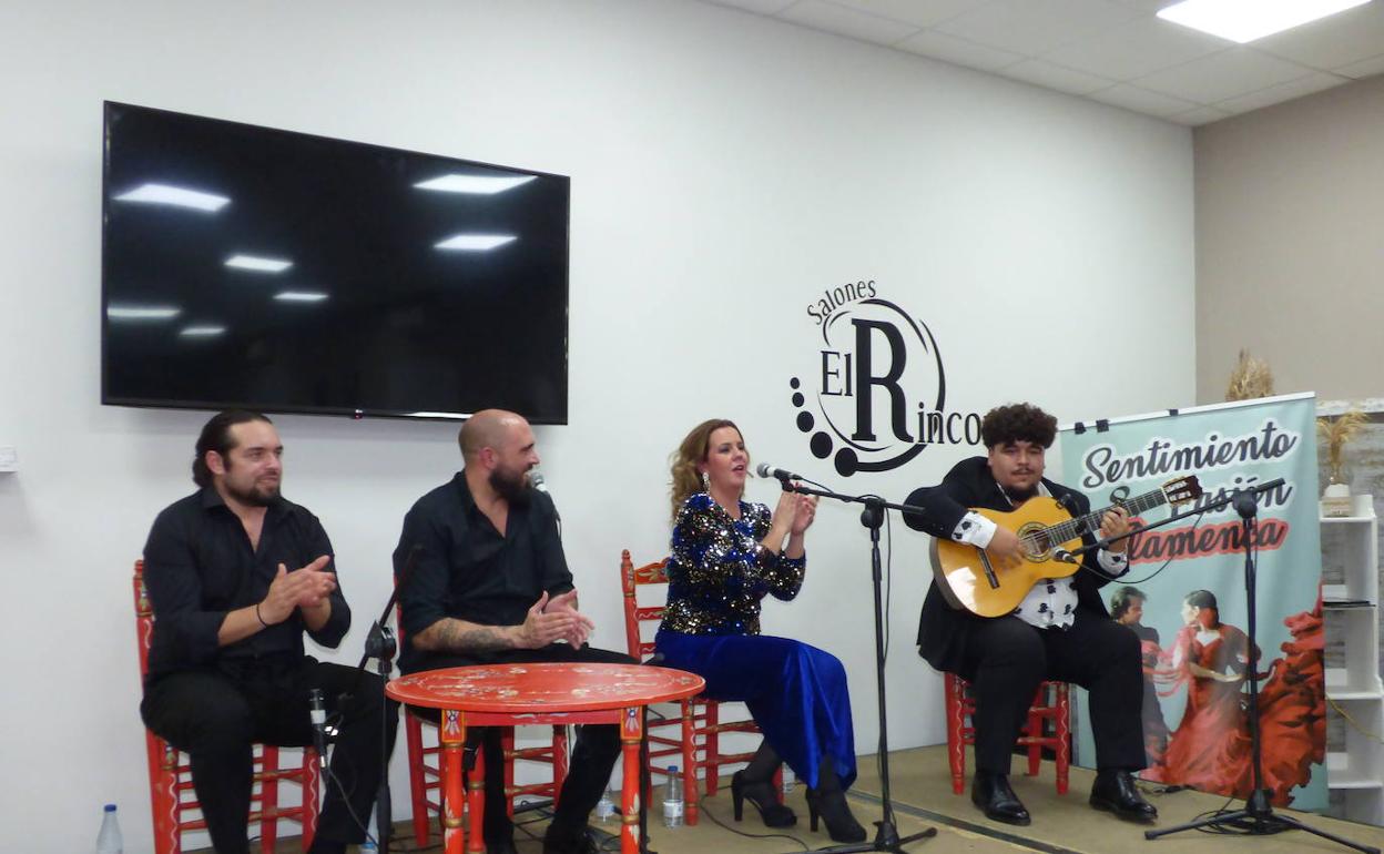 La cantaora Esther Merino en un momento de sus actuación. 