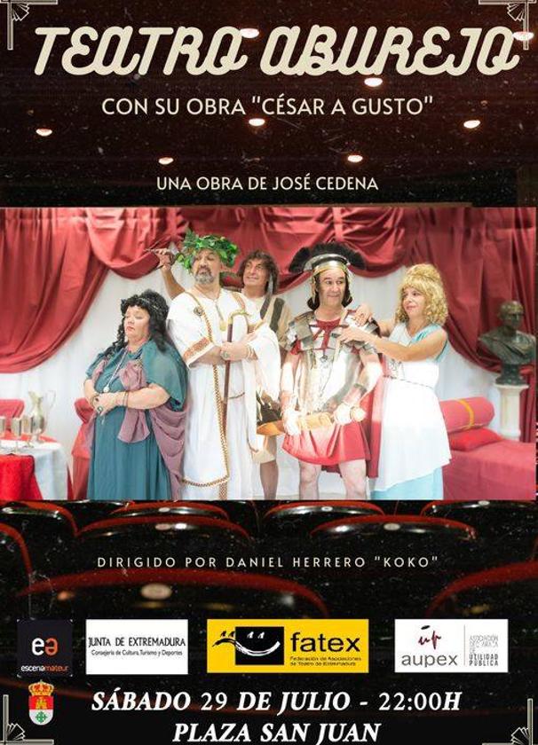 Alburejo Teatro presenta el sábado 29 en Castuera la obra «César A Gusto»