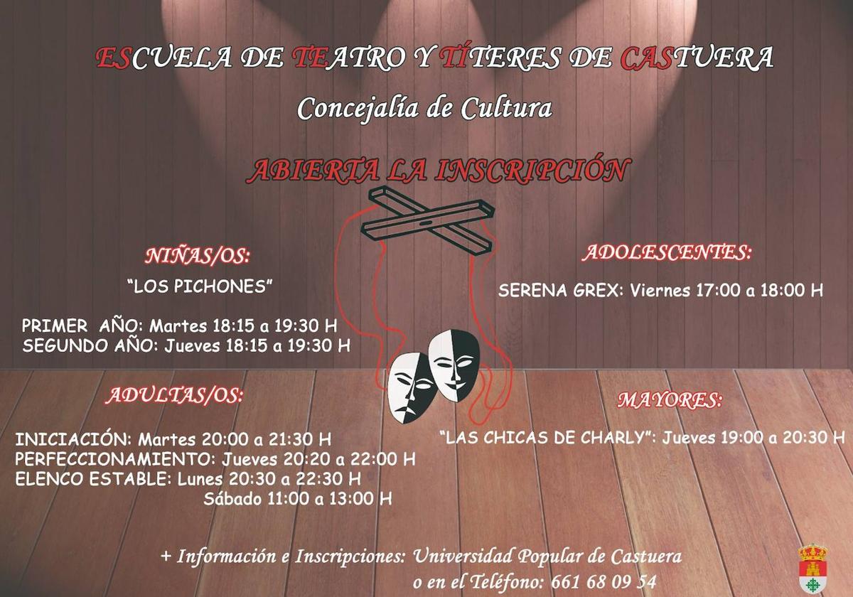 La Escuela de Teatro y Títeres de la concejalía de Cultura abre el periodo de inscripciones