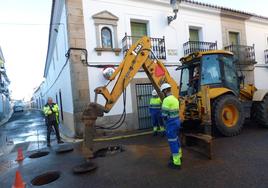 Trabajos de reparación de la avería.
