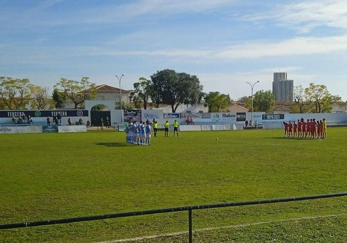 Imagen de momentos antes de que empezase el partido en Trujillo.