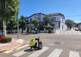 Trabajos en la calle General Luxan esta mañana.
