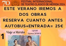 Últimas plazas para viaje al Festival de Teatro Clásico de Mérida