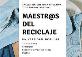 El taller de Costura Creativa y de Supervivencia de la UP de Castuera saca sus trabajos a la calle