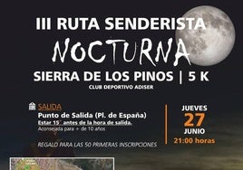 Abierta la inscripción para la III Ruta Senderista Nocturna de Adiser-Horizontes
