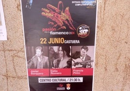 Cartel anunciador de la velada flamenca.