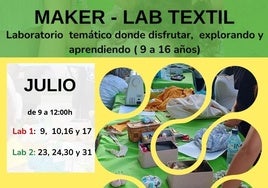 Este martes 10 de julio empieza en la Universidad Popular la primera edición del laboratorio «Maker Lab Textil»