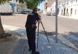 Control de velocidad en la calle Pilar.