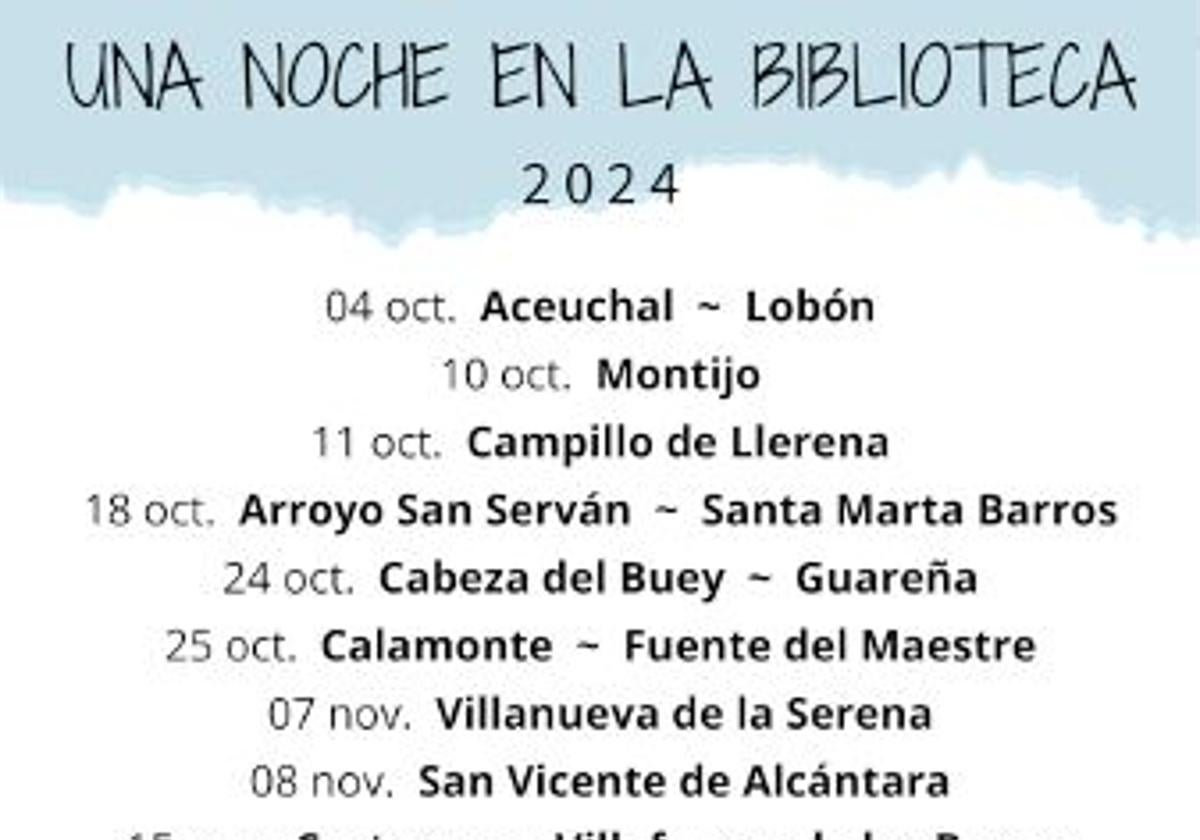 'Una noche en la biblioteca', actividad estrella del programa de la celebración del Día de la Biblioteca 2024