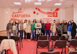 Gallardo en la sede del PSOE de Castuera.