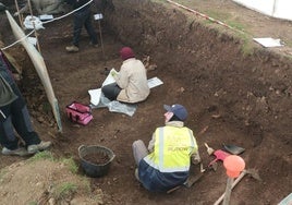 Exhumación de una fosa comun.