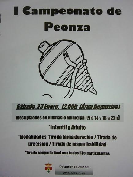 El Servicio Municipal de Deportes organiza el I Campeonato de Peonza