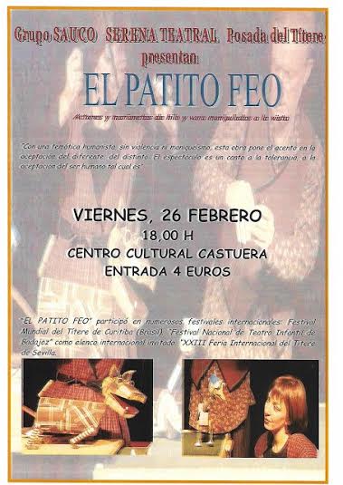 El Grupo SAUCO pone en escena mañana viernes 26 de febrero la obra ‘El Patito Feo’