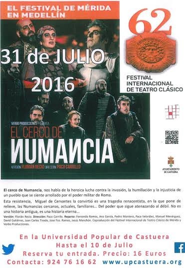 La Universidad Popular organiza un viaje al Festival de Teatro Clásico de Mérida en Medellín