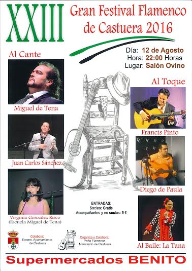 Cartel de lujo para el XXIII Festival Flamenco de Verano de la peña 'Manzanito de Castuera'